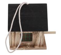 Parliky Outdoor Wooden Bird House for Parakeets and Parrots - Waterproof Breeding Nesting Box 16X16X18.5Cm with Perch Stand, Hanging Budgie and Cockatiel Nest for Hatch Care and Warmth