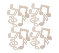 Parliky Painting Wood Musical Notes Crafts Music Note Shapes DIY Crafts Unpainted DIY Wood Shapes Party Decorations Painting Beige Wooden