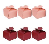 Parliky Paper Candy Boxes Party Candy Packaging Boxes Heart and Square 50pcs Delicate and Unique that Can be Filled with Small Items to Create Festival for Wedding and Other Occasions