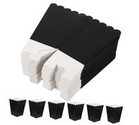 Parliky Paper Popcorn Boxes 100Pcs White Cardboard Snack Holders for Themed Parties and Family Gatherings
