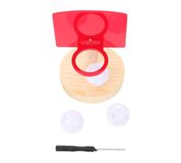 Parliky Parrot Basketball Plaything for Pet Birds Mini Red Backboard with Bell Safe Chewable Training Skill Development Entertainment for Parrots and Birds