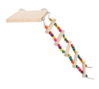 Parliky Parrot Step Ladder Toy for Birds Climbing Accessory with Perch Platform Suitable for Parakeets Cockatiels and Lovebirds Playtime and Wellbeing