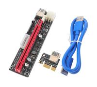 Parliky PCIe Riser Adapter Cable for GPU with Copper Power Cord Suitable for Mining Setup Easy Installation