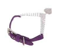 Parliky Pet Collars and Neck Collars Adjustable Bling Rhinestone Wide for Small Pets Sparkly Jewelry Necklace Heart Pendant for Kitten Puppy Party Dress-up Daily Decor
