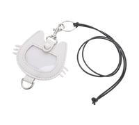 Parliky Pet Hair Storage Keychain White Leather Pet Hair Charm Memorial Keepsake for Organizing Keys and Remembering Unique Portable Souvenir for Dog and Cat Owners