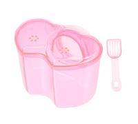 Parliky Pet Hamster Bath Container Creative Acrylic Bathroom Anti-skid Base Easy Assembly for Hamsters Dwarf Guinea Pigs and Other Animals Convenient Observing and Cleaning