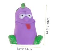 Parliky Pet Squeaky Cartoon Pepper Eggplant Veggie Sound Interactive Chew for Dogs Bite-resistant Teeth Grinding Training and Cleaning Fun