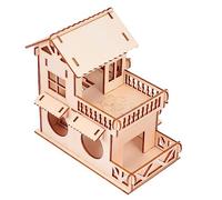 Parliky Pet Villa Small Animal House Wooden Hamster Hideout Cozy Toy House for Hamsters