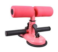 Parliky Pink Suction Cup Fitness Bar with Height for Home Exercise Double Rod Abdominal Trainer for Sit-up Assistance Non-slip Leg Muscle Training Tool Smooth Floors