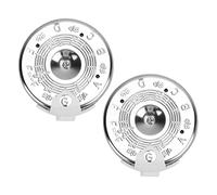 Parliky Pitch Pipe Tuner to Develop Pitch Accuracy 2pcs for Music Instruments 13 Holes Silver Metal and Plastic Material with Carrying Box, Anti-rust and Suitable for Children