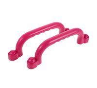 Parliky Playground Plastic Climbing Frame Handles Non-Slip Ergonomic Grip for Treehouse Jungle Gym Outdoor Playset Accessories Pink