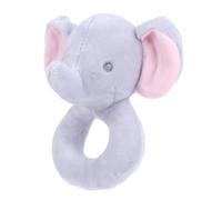 Parliky Plush Cartoon Elephant Handheld Rattle for Boy Girl Soft Stuffed Animal for Newborns Easy Grip Sound Shake Stick Bright Color Gift for Showers and Christmas