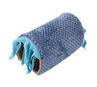 Parliky Plush Chinchilla Tunnel Hideout for Small Pets Warm Soft Guinea Pig Bunny Cozy Resting House Comfortable Snuggle Nest with Easy-clean Surface Private Retreat for Hamsters and