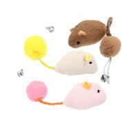 Parliky Plush Rat Cat Hunting Toy Cat Mice Chew Toy Bell for Kitten Indoor Play