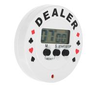 Parliky Poker Countdown Timer Clock for Board Games and Parties Household Timer with Loud Alarm Compact Round Base Poker Accessory for Management