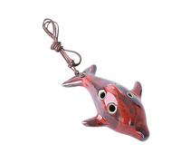 Parliky Portable Ceramic Ocarina Flute Classic Whistle Musical Tool for Music Learner at Home Outdoors Random Color