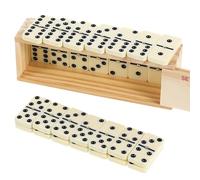 Parliky Portable Domino Set for Adults and Family Tiles Melamine Material Board Game with Storage Case for Party Travel Social Events and Skill Development Activities