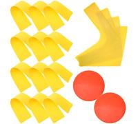 Parliky Portable Football Training Spot Marker Pads Sports Court Carpet Markers for Soccer Basketball Tennis Rip-resistant Bright Colored Floor Signs with Round Pads Straight Lines for