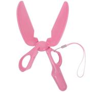 Parliky Portable Pink Pooper Scooper for Small Dogs, Scissor-style Pet Poop Picker with Handle, Lightweight Dog Waste Cleaner for Outdoor Walks and Home Use