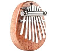 Parliky Portable Wooden Thumb Piano Kalimba with 8 Keys, Mini Musical Instrument for Beginners, Producing Melodious Sound and Ethereal Pure Notes, Brown Finger Piano for Music Practice