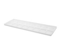 Parliky Practical Plastic Watercolor Palette Tray with Wells Long Mixing Tray for Artists and Paint Mixing Pallet for Watercolor and Ink Pigments White Craft Paint Palette for Creative
