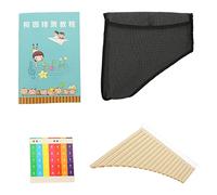 Parliky Professional 18-pipe Pan Flute in C Key Portable Musical Instrument with Double Row Design Lightweight Panpipe for Beginners Practice and Music Education