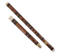 Parliky Professional Bamboo Flute Key C with Carrying Pouch Classic Two Woodwind Instrument for Beginners and Performance Traditional Musical Instrument for Learning and Playing