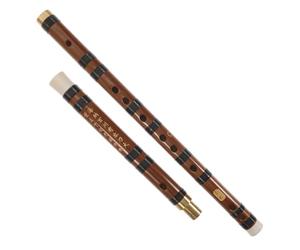 Parliky Professional Bamboo Flute Key C with Carrying Pouch Classic Two Woodwind Instrument for Beginners and Performance Traditional Musical Instrument for Learning and Playing