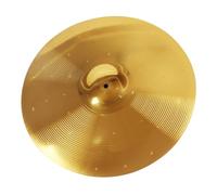 Parliky Professional Brass Alloy Jazz Drum Cymbal Replacement Accessory with Natural Musical Sound, Golden Finish Practice Cymbal for Electronic Drums and Percussion Sets
