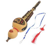 Parliky Professional Chinese Hulusi Cucurbit Flute C Key Natural Purple Bamboo Wind Instrument for Adults and Beginners with Soothing Ethnic Tone and Easy Grip Design