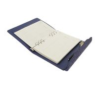 Parliky PU Leather Business Notebook with Password Lock Secure Diary for Office and School Daily Planning Notepad for Notes Journaling Sketching and Secret Writing Blue Cover