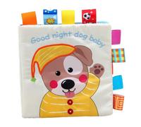 Parliky Puppy Cloth Book Soft Fabric Book Tear-resistant Washable Early Educational Puzzle for Boy Girl Boys Interactive Learning