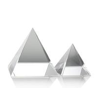 Parliky Pyramid Prism for Optical Effects and Mind Clearing 80mm Optical Glass with Four Sides Crystal Pyramid Shape for Rainbow Light for Optics Instruments and Home Decor