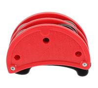 Parliky Red Foot Tambourine with Jingles for Practice Sessions and Performances, Plastic and Metal Percussion Instrument, Easy to Learn Music Foot Rattle Bell Enhancing Music Experience