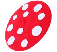 Parliky Red Mushroom Cosplay Beret Hat for Cute Bucket Hat for Holiday Parties Easter Stage Performances Novelty Funny Photo Prop Headwear