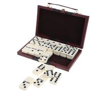 Parliky Retro Dominoes Block with Wooden Case Compact Portable Double Nine Dominoes Game for Family Indoor Outdoor Play Board Game for Adults Gift