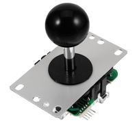 Parliky Reusable Black Arcade Joystick Game Stick with Circuit Board One-handed Controller Replacement for Retro Game Simulators and Arcade Machine Accessories