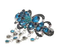 Parliky Rhinestone Flower Hairpin Hair Embellishment to Keep Bangs off Face Spring Barrette Alloy Hair Clip with Glossy Finish and Fine Workmanship for Wedding and Bridal Hairstyle