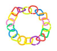 Parliky Rings Link for Stroller and Car Seat Geometric Hanging for Boys and Early Learning Cognitive Development Set with Connection Rings for Travel and Play