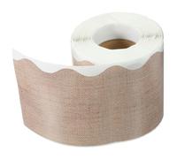 Parliky Self Adhesive Bulletin Board Border Sticker Wide Coarse Burlap Classroom Decor Trim for Walls Lockers Display Boards No Residue Eye Catching Classroom Borders for Teachers and
