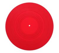 Parliky Silicone Vinyl Turntable Platter Mat Anti-static Shock Absorbing Slipmat for Record Players Red Non-deforming Pad Enhancing Sound Quality and Playback Stability