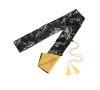 Parliky Silk Tai-Chi Sword Bag Japanese Samurai Protective Pouch Black Gold Plum Pattern Decorative Storage Holder for Martial Arts Swords and Travel
