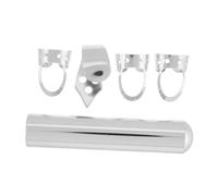 Parliky Silver Metal Guitar Slide Bar and Acoustic and Electric Guitar String Instruments for Metal Finger Picks Solid Handheld Design to Enhance Fingerstyle Playing and Adjustable Sound