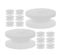 Parliky Small Gear Wheels 20 Pieces Plastic Pulley for Motor Shafts, White, Sturdy Material for Lab and Teaching Use