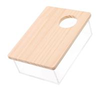 Parliky Small Pet Sand Bath Box with Transparent Design for Hamster Chinchilla Guinea Pig Gerbils Clear Sand Bath Container for Cage Use Easy to Observe Bathing and Digging Activities