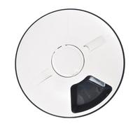 Parliky Smart Timing Pet Feeder 6 Compartments, Detachable Gray-white Feeding Bowl for Cats and Dogs, Automatic Scheduled Food Dispenser for Home and Travel