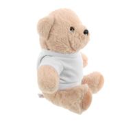 Parliky Soft Plush Bear with Blank T-shirt for Custom Designs Small Cozy Stuffed Animal for Shower Favors Unique for Adults Versatile Decor for Birthdays and Holidays