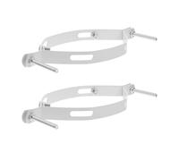 Parliky Solar Light Pole Mounting Kit with 4 Basket Pu Straps and 8 Screws, Iron Hoop Sheet Extension for Outdoor Lamp Post Installation, Street Light Pole Mount Adapter for Garden