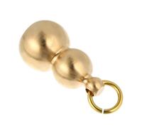 Parliky Solid Brass Feng Shui Mini Gourd Pendant Keychain Luck Charm Ornament for Wealth and Success Portable Compact Brass Key Holder for Men and Women