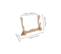 Parliky Solid Wood Two-tier Flute Display Rack Stand for Desktop Musical Instrument Organizer for Household and Retail Use Easy to Install Gift for Music Enthusiasts and Collectors